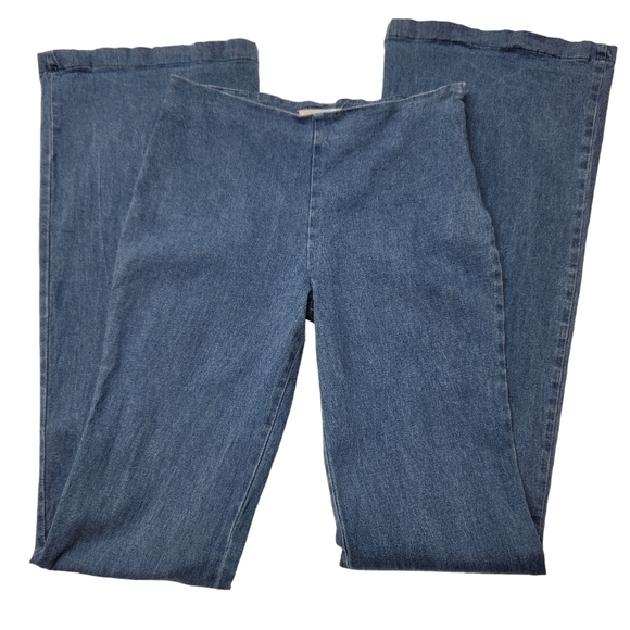 Makers of Dreams Blue Jay Flare Denim Jeans Side Zip, Size XS - Picture 1 of 14